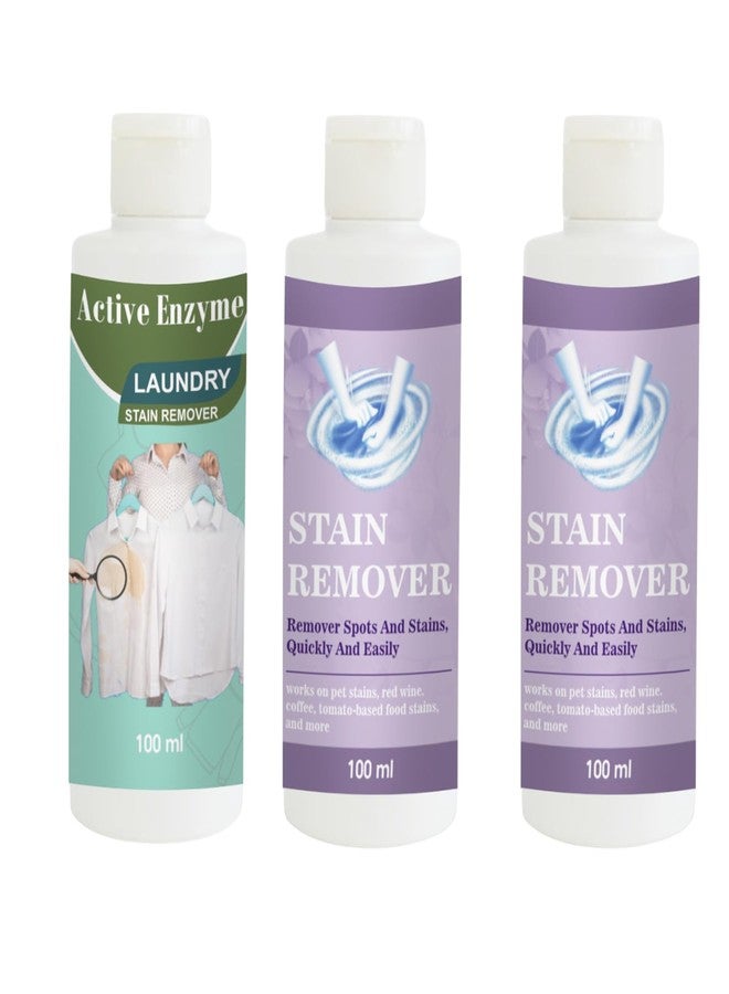 TOOVUS Stain Remover Combo Pack of Pista, Purple and Purple Stain Remover | Multi-Surface Cleaning Solution for Clothes, Fabrics, Upholstery (100 g Each) - Image 1